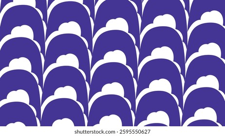 Abstract pattern of blue and white shoes on a black and white background with architectural