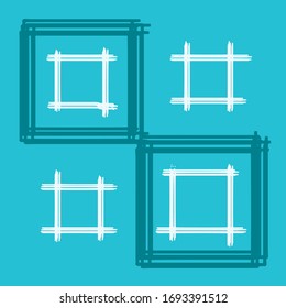 abstract pattern of blue  and white squares