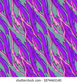 Abstract pattern in boho style with elements of purple color, created for printing on fabric