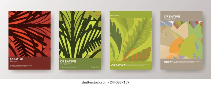 Abstraktes Muster Buch Cover Design Set