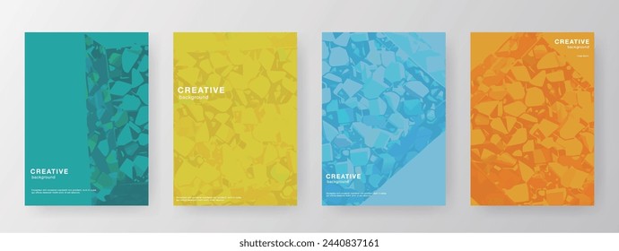 Abstraktes Muster Buch Cover Design Set