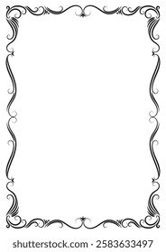 Abstract pattern border for A4 frames vintage