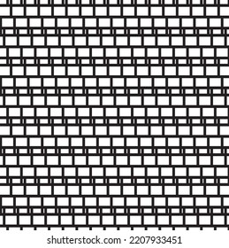 abstract pattern border Seamless black, gray and white square stripes Beautiful geometric maze pattern fabric.