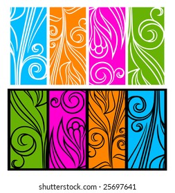 Abstract pattern with bound lines on color background, illustration