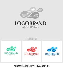 Abstract pattern brand. Logo template. Vector illustration