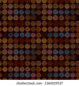 Abstract pattern with bright circles imitating embroidery. Seamless vector pattern for prints, fabrics and wallpapers.