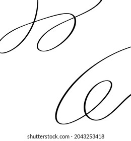 Abstract pattern with brown geometric tangled line art on white background for story. Stylish Vector doodle calligraphy design.