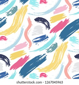 Abstract Pattern Brush Stroke Background. Vector Illustration.