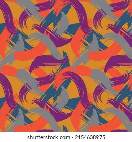 Abstract pattern with brush strokes . Background for printing brochure, poster, party, summer print, vintage textile design, sport wear. 