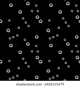 Abstract pattern. Bullet holes. Seamless pattern on a black background. Vector illustration Flyer background design, advertising background, fabric, clothing, texture, textile pattern.