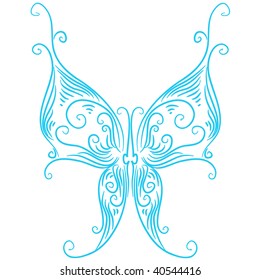 Abstract pattern with butterfly