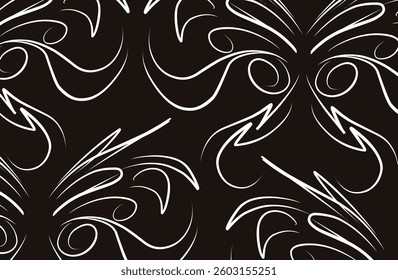 Abstract pattern butterfly ornament design