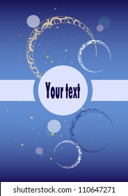 Abstract pattern card with star of the sky