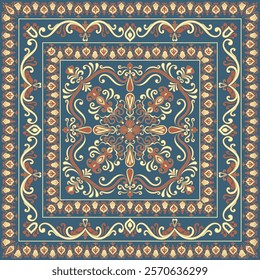 Abstract pattern carpet, scarf, ethnic tribal pattern prayer mat design