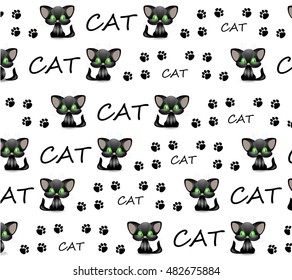 Abstract pattern with cats