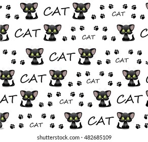 Abstract pattern with cats