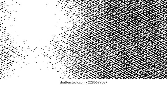Abstract pattern with chaotic broken thick lines. Background with short thick curved lines. Curved short stripes similar to worms. Broken figures pattern.