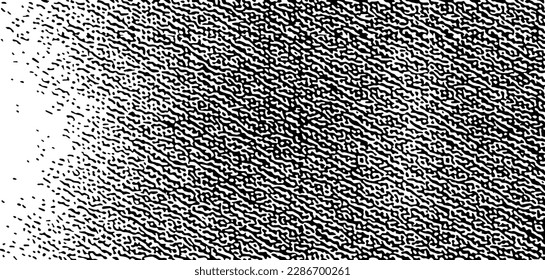 Abstract pattern with chaotic broken thick lines. Background with short thick curved lines. Curved short stripes similar to worms. Broken figures pattern.