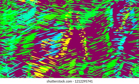Abstract pattern of chaotic color strokes, dots, scratches Element for bright packaging, tile, textile, background, wallpaper, cover design. Brush strokes, strokes, streaks of paint