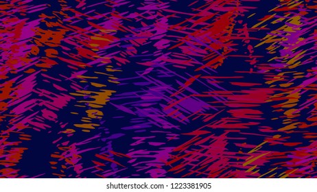Abstract pattern of chaotic color strokes, dots, scratches Element for creative design of packaging, tile, textile, background, wallpaper, cover. Brush strokes, strokes, streaks of paint
