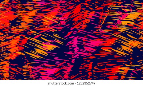 Abstract pattern of chaotic color strokes, dots, scratches. The element of effective packaging design, tiles, textiles, backgrounds, wallpapers, covers. Brush strokes, strokes, streaks of paint.