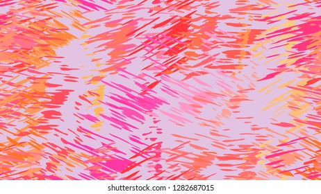 Abstract pattern of chaotic color strokes, dots, scratches. Element for creative design of packaging, tile, textile, background, wallpaper, cover. Brush strokes, strokes, streaks of paint.
