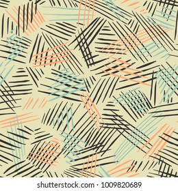 Abstract Pattern with chaotic strokes . Artistic contemporary  seamless texture. Ready design ideas for for poster, trendy card, invitation, placard, brochure, flyer, presentation and more.