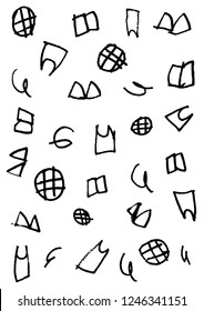 Abstract pattern children hand drawn texture