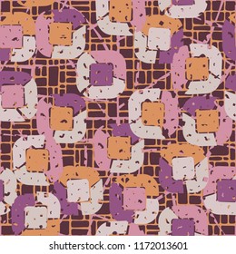 Abstract pattern of children's colors,
against the background of two different colored nets.