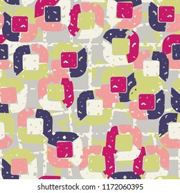 Abstract pattern of children's colors,
against the background of a hole net and five-pointed stars.