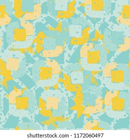Abstract pattern of children's colors,
against the background of a hole net and seven-pointed stars.