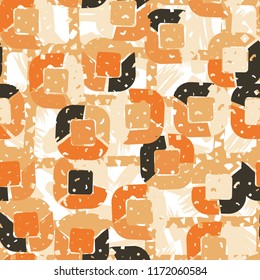 Abstract pattern of children's colors,
against the background of a hole net and brushing with a brush.