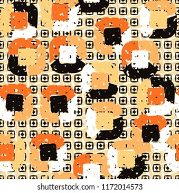 Abstract pattern of children's colors,
on a background of square textures.