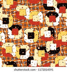Abstract pattern of children's colors,
on a background of square textures.