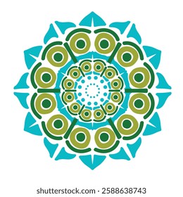 Abstract pattern in a circle. Mandala ornament. Intricate lacy pattern. The spiritual symbol of mindfulness and symmetry.