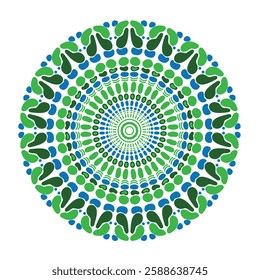 Abstract pattern in a circle. Mandala ornament. Intricate lacy pattern. The spiritual symbol of mindfulness and symmetry.