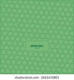 abstract pattern of circle shape with unique ornament and monochrome green style
