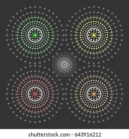 Abstract pattern circle vector Illustration