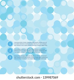 abstract pattern from circles of blue shades with the step-by-st