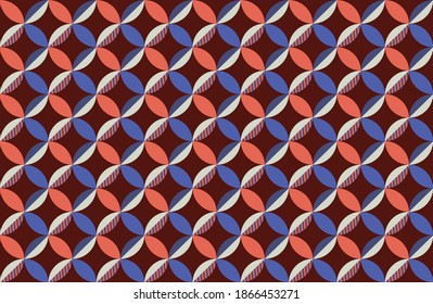 Patrón abstracto de círculos compuestos por formas geométricas. Vector