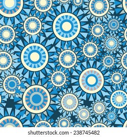 abstract pattern with circles on a blue background. vector