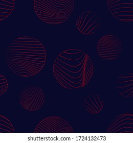 abstract pattern.red circles on a dark blue background.vector.