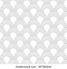 Abstract pattern with circles. Seamless vector background. Grey and white texture. Graphic modern pattern.