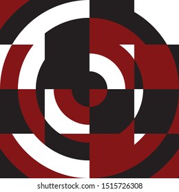 Abstract Pattern with Circles and Straight Lines, Round Shapes Composition, Geometric Poster, Graphic Vector Background
