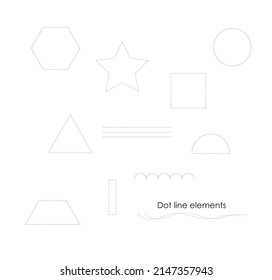  Abstract pattern circles and triangles on beige. Infinity geometric pattern. Triangle, square, circle, star, line elements.
