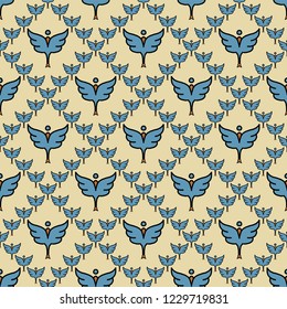 Abstract pattern color angel doodles sketch