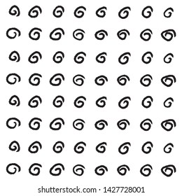 Abstract pattern with color hand drawn stroke shapes - Vector EPS