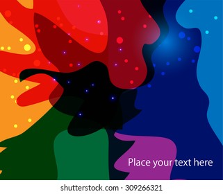 Abstract pattern of colored blots
