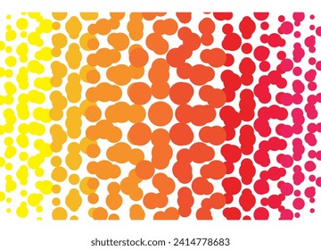 Abstract pattern of colored dots on a white background. Wallpaper. Halftone vector gradient. Bright LED pattern. Vector background. Cover, poster, postcard