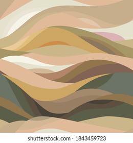 
Abstract pattern with colored lines. Art Nouveau background in natural shades